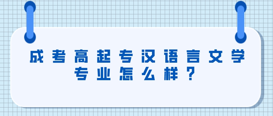2022年云南成人高考高起?！稘h語言文學》專業怎么樣？